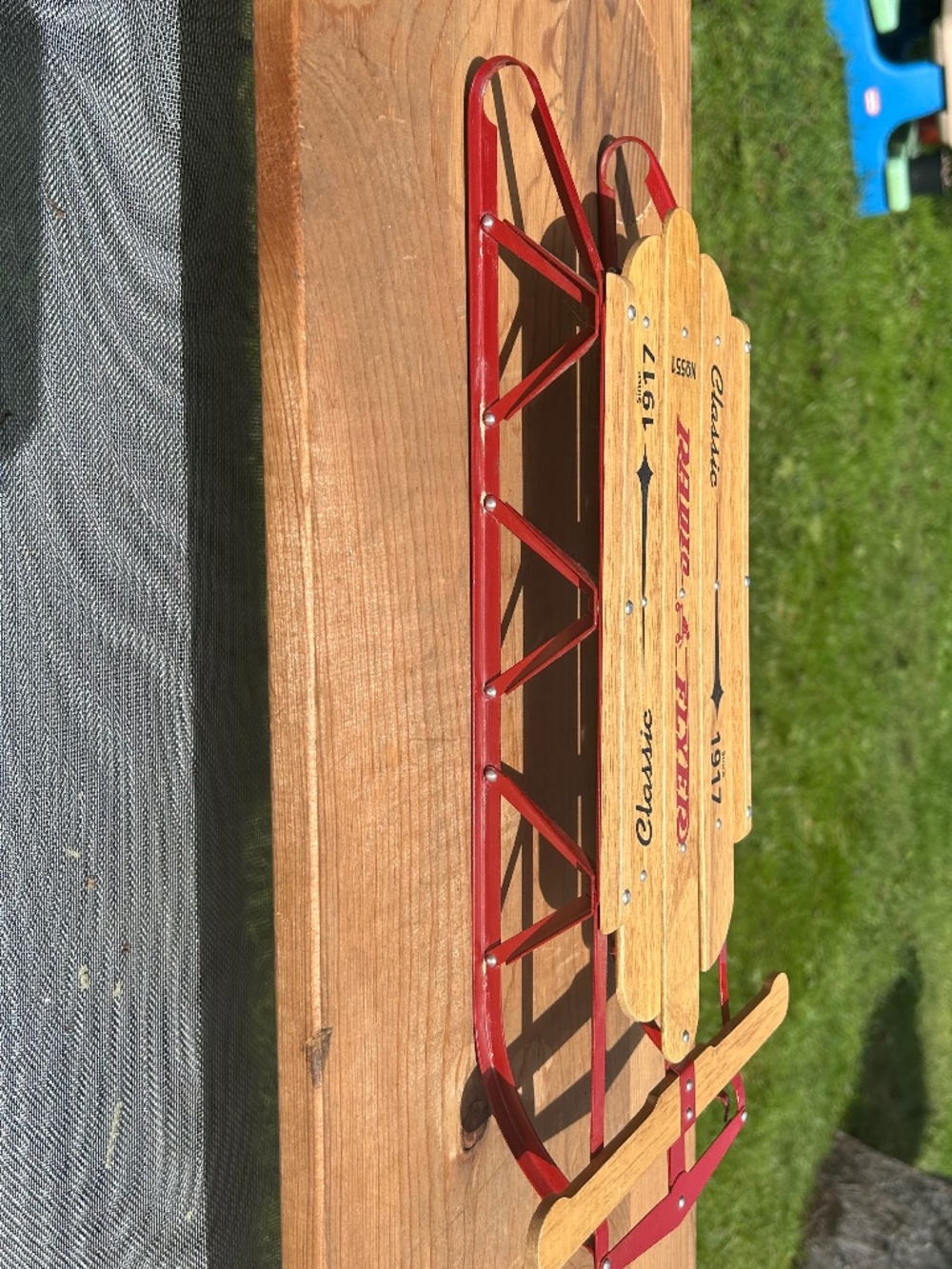 Radio flyer mini wood sled model no. 551 authentic miniature Christmas decor
